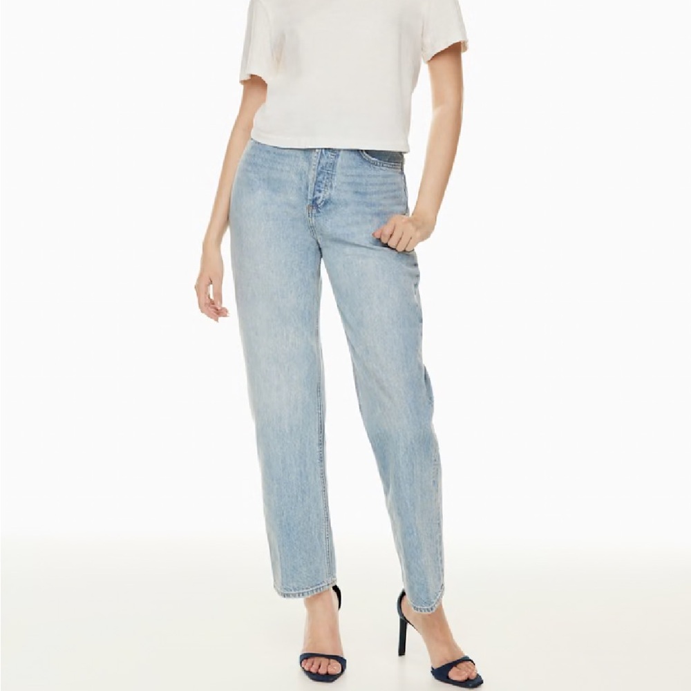 Denim Forum The Joni High Rise Loose Jean in Blondie Bleu